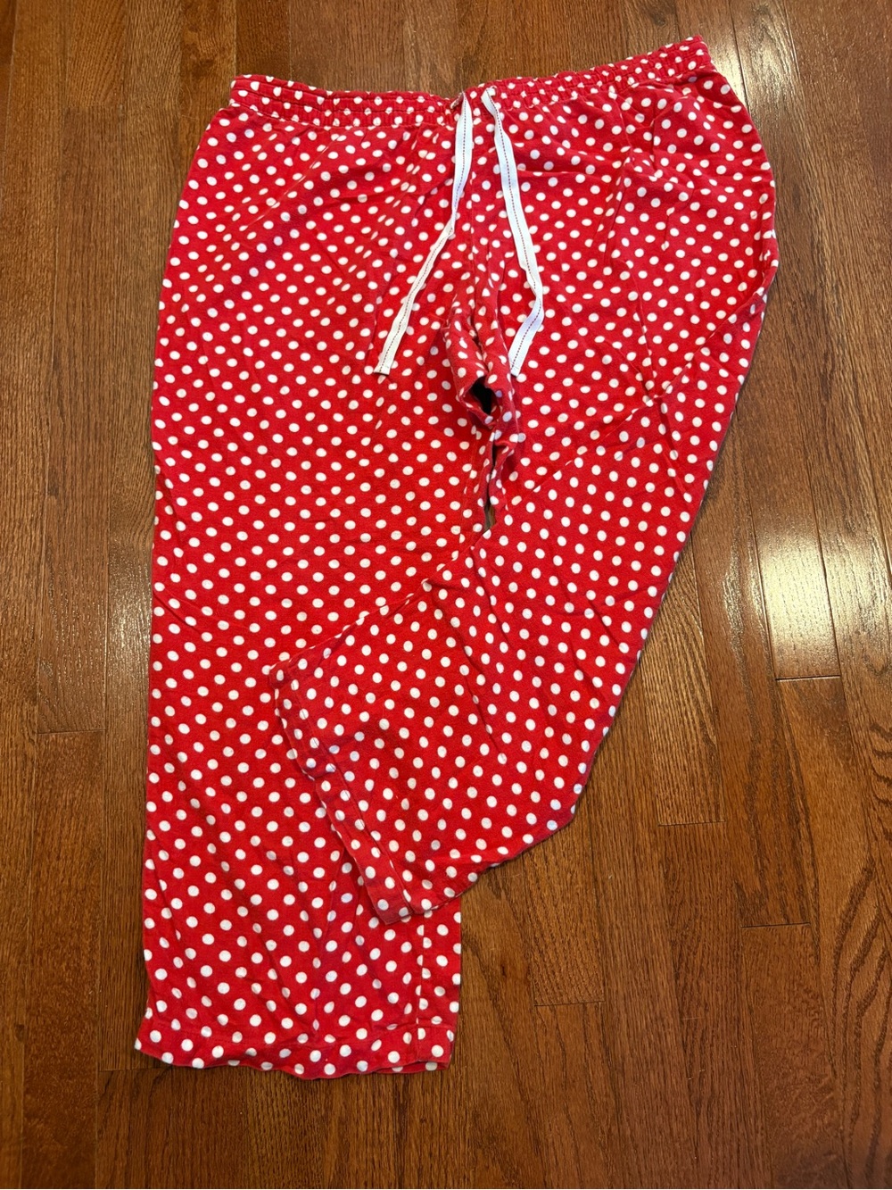 Secret Treasures Red Polka Dot Lounge Pants with White Dots
